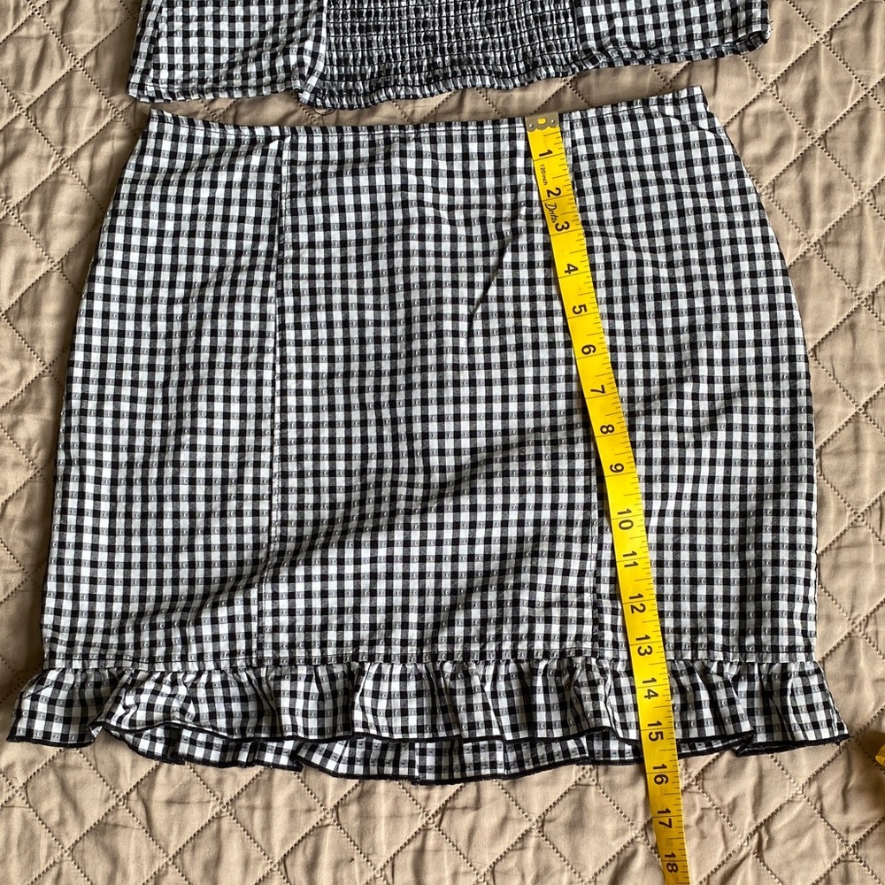 Art Class Black and White Gingham skirt and tank top set - Picture 10 of 11